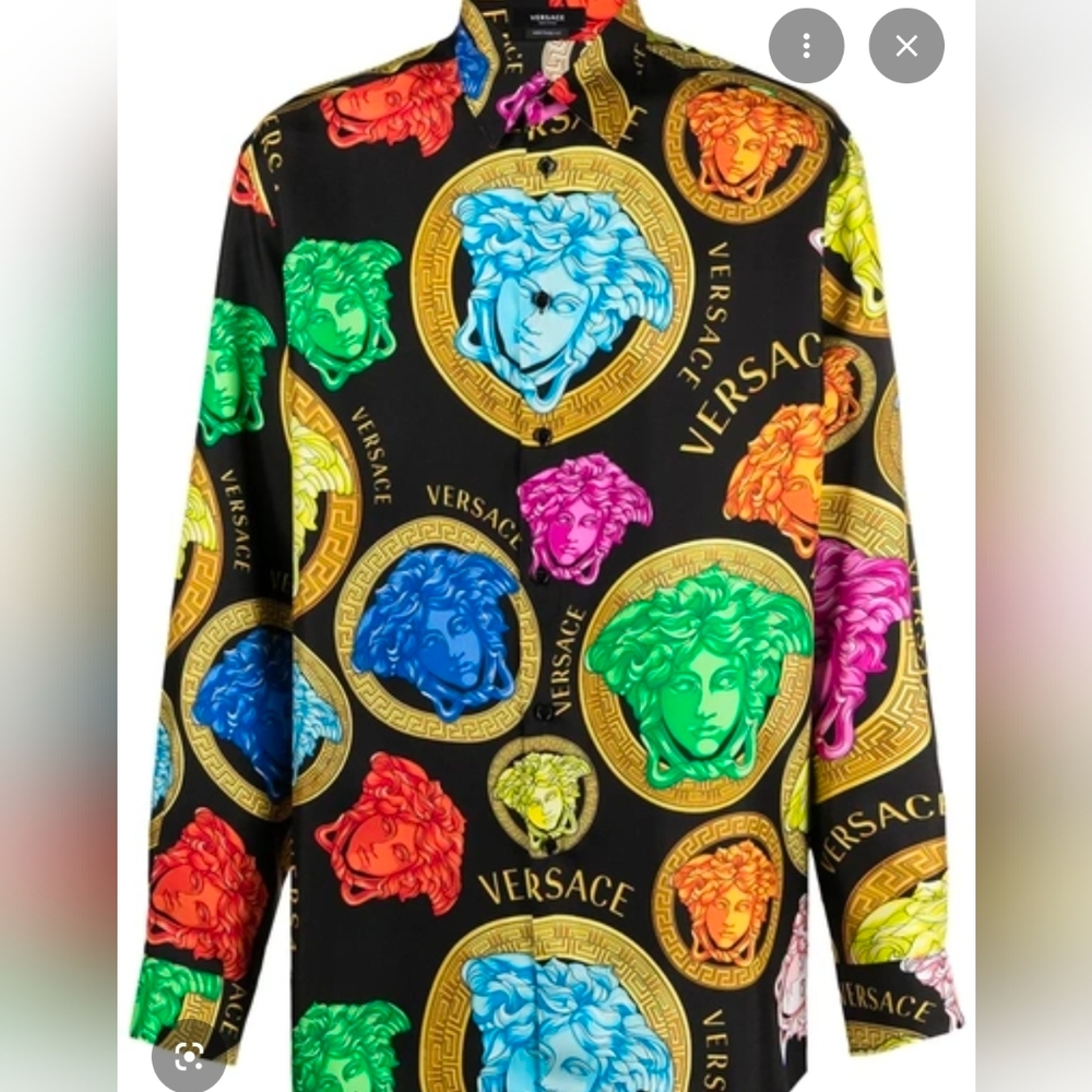 Versace Medusa Amplified Silk Blouse